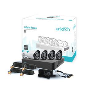 Uniarch Kit de Videovigilancia1 DVR, 4 Cámaras 1080P 2Megapixeles Bullet Exterior