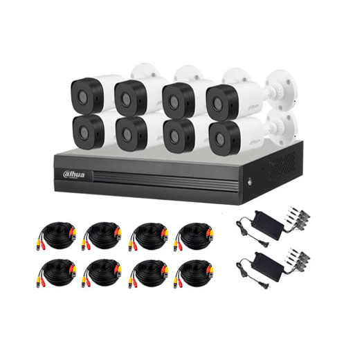 dahua Kit de Videovigilancia 8 Canales, 8 Cámaras, 2 Mega pixeles